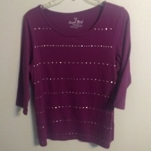 Missy Coral Bay Purple Blouse Size M (Z0489)